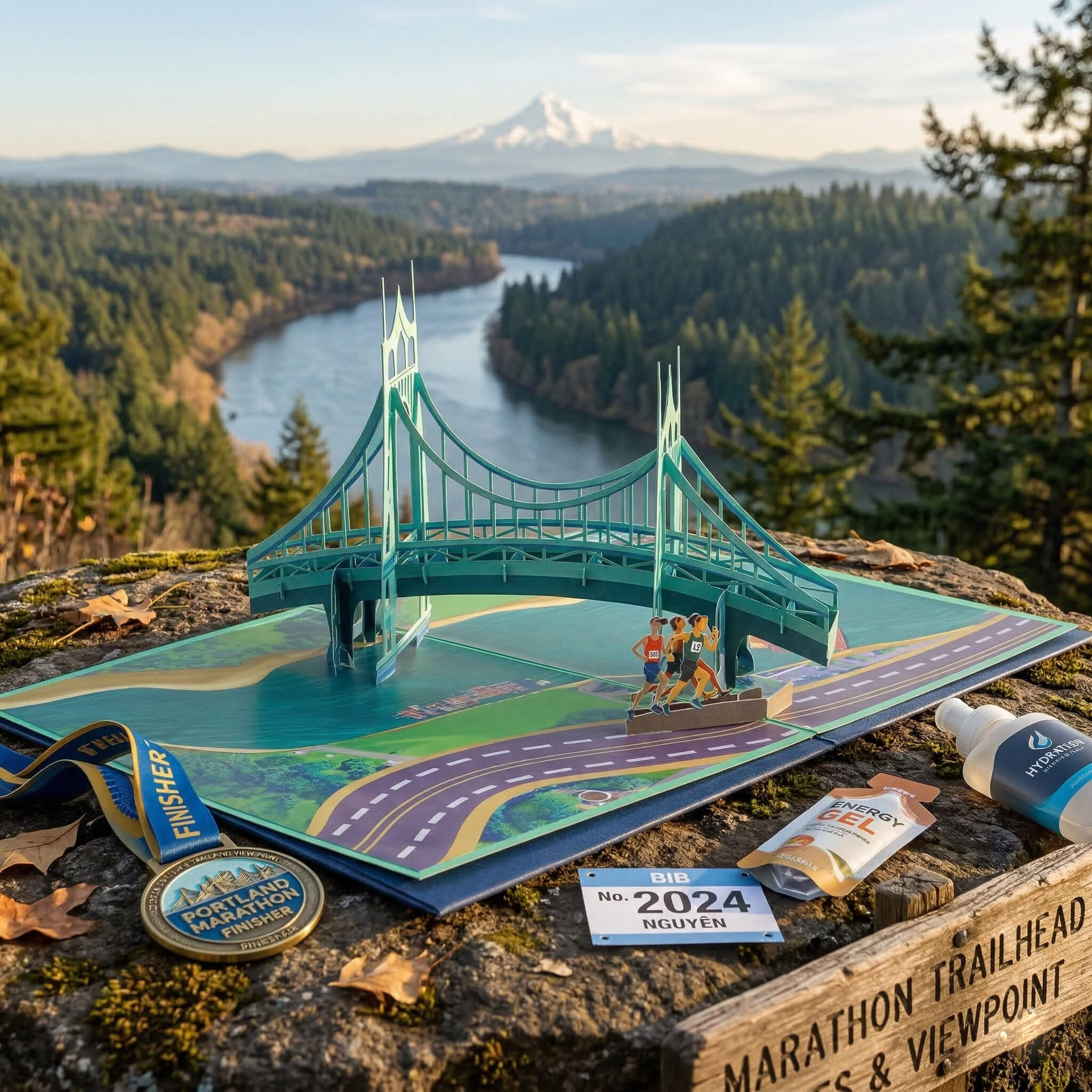 ST.Johns Portland ST.Johns Portland Marathon Pop-up Card - Image 1