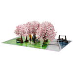 Cherry Blossom Street 3D Pop-up Card - Image 6